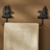 Cast Black Bear Towel Bar - 16"