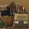 Willow & Sheep Hooked 18" Pillow Set Feather Down Insert