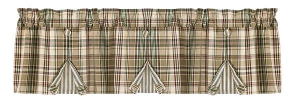 Thyme Lined Button Pleat Valance - 14"L