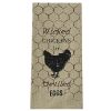 Wicked Chickens Printed Dishtowel