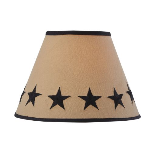 Black Star Embroidered Shade - 10"