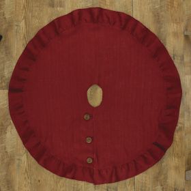 Jute Burlap Tree Skirt - 60" - Red