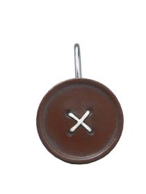 Button Shower Curtain Hooks - Red