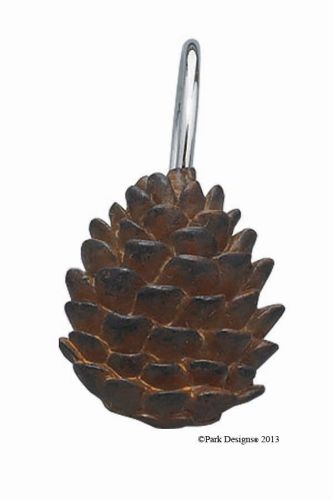 Pinecone Shower Curtains Hooks