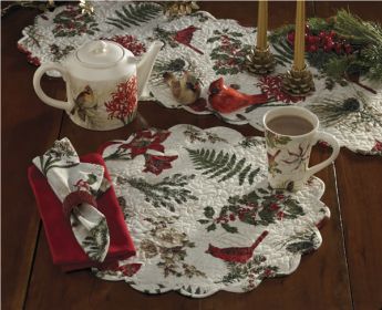 Nature Sings Quilted Round Placemat