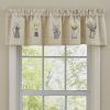 Pitcher With Flowers Embroidered Lined Valance