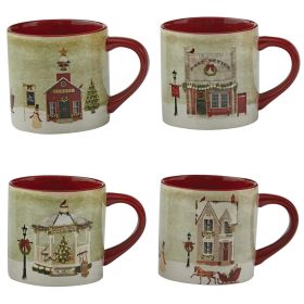 Vintage Town Square Mug 4 Assorted