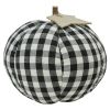 Tall Black And Cream Check Pumpkin
