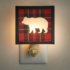 Sportsman Plaid Bear Night Light