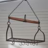Wood&Iron Yoke Hanging Pot Rack