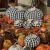 Great Black And Cream Check Pumpkin