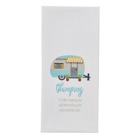 Glamping Like Camping Printed Dishtowel