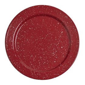 Granite Enamelware Salad Plate - Red