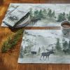 Watercolor Wildlife Table Runner 36"L