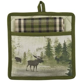 Watercolor Wildlife Pocket Potholder Set