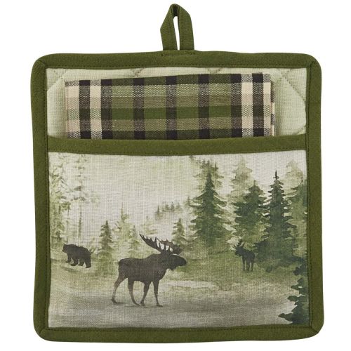 Watercolor Wildlife Pocket Potholder Set