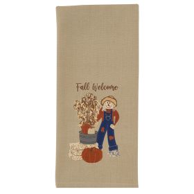 Scarecrow Welcome Dishtowel