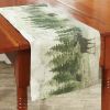 Watercolor Wildlife Table Runner 36"L
