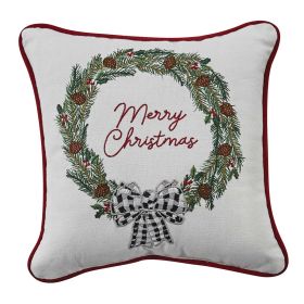 Winter Pines 10" Embroidered Pillow