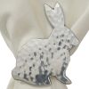 Hammered Metal Rabbit Napkin Ring