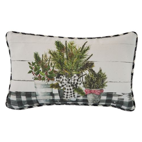 Winter Pines 12"X20" Print Pillow Set - Down Feather