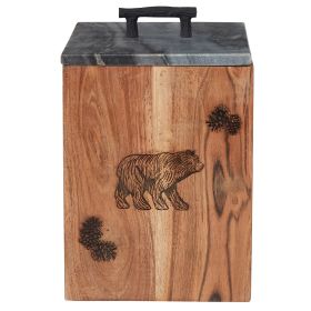 Rustic Wood Canister - Large