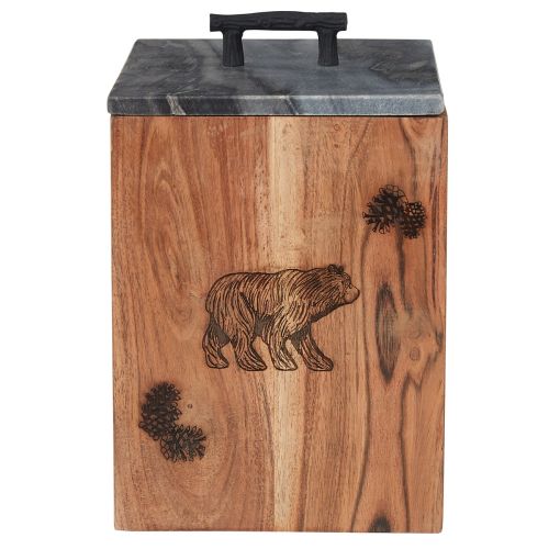 Rustic Wood Canister - Large