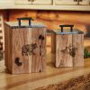 Rustic Wood Canister - Large