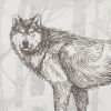 Wild And Beautiful Wolf Printed Pillow 12" X 20" - Feather