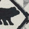 Tribal Hooked Pillow 18" - Feather