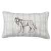 Wild And Beautiful Wolf Printed Pillow 12" X 20" - Poly