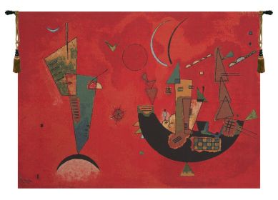Mit und Gegen by Kandinsky European Tapestry (size: H 20" x W 28")