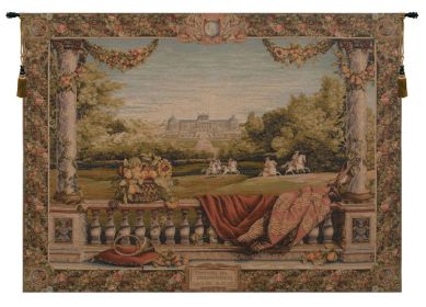 Terrasse Au Chateau I French Tapestry (size: H 58" x W 78")