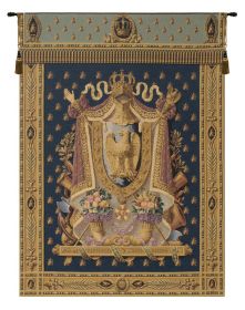 Napolean Dark Blue Belgian Tapestry Wall Art (size: H 65" x W 48")