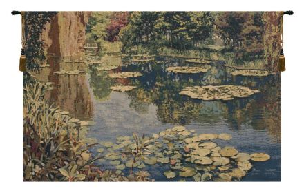 Lake Giverny Without Border Belgian Tapestry Wall Art (size: H 35" x W 46")