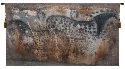Hands and Horses Belgian Tapestry Wall Art (size: H 56" x W 101")