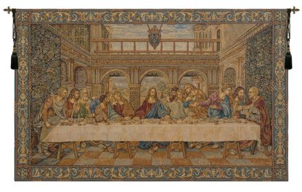 The Last Supper IV Italian Wall Tapestry (size: H 26" x W 43")