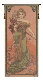 Mucha Spring European Tapestry (size: H 60" x W 27")