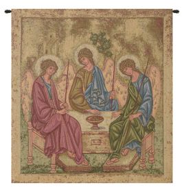 Holy Trinity Icon Italian Wall Tapestry (size: H 15" x W 13")