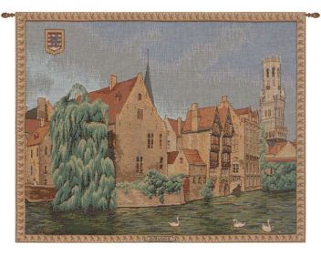 Brugges Riverside French Tapestry (size: H 15" x W 18")