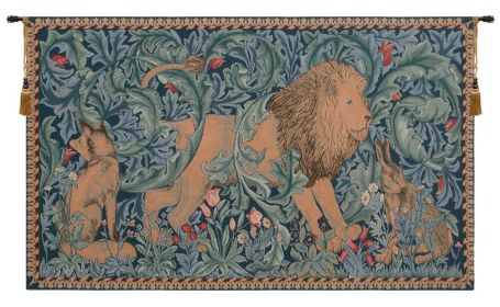 Lion I French Tapestry (size: H 28" x W 48")