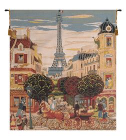 Eiffel Naif European Tapestry (size: H 32" x W 26")