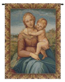 Cowper Madonna by Raphael Italian Wall Tapestry (size: H 12" x W 8")