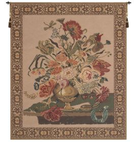 Mignon Bouquet, Beige Tapestry (size: H 40" x W 33")
