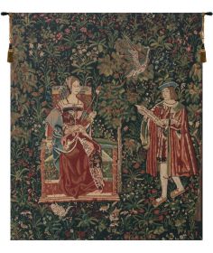 Reading in the Garden Tapestry (size: H 40" x W 33")