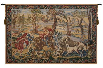 Hunt of the Boar Tapestry (size: H 44" x W 69")