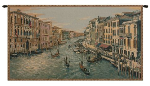 Grand Canal Italian Wall Tapestry (size: H 36" x W 54")