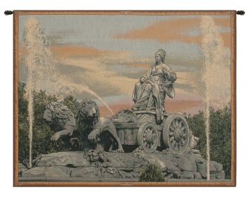 Cibele Madrid Fountain Italian Wall Tapestry (size: H 35" x W 54")
