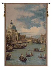 Saint Mary of Health and the Grand Canal Vertical Italian Wall Tapestry (size: H 54" x W 38")