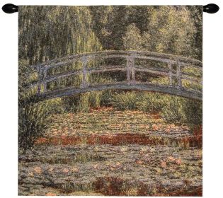 Giverny Bridge Tapestry Wall Art (size: H 51" x W 54")